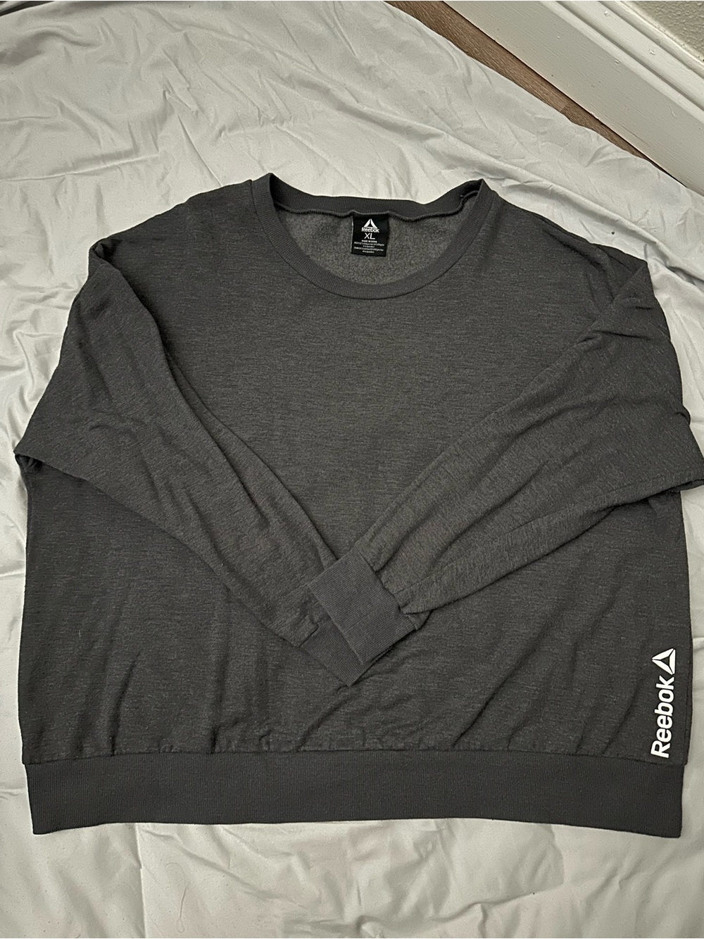 Reebok Women Charcoal Crewneck Sweater